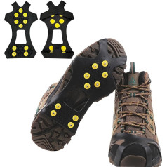YQBFTC Shoe spikes, shoe claws in the winter, shoe spikes, snow chains, non-slip shoe spikes, 34-47 replacement spikes, ice grips for hiking, ice snow, shoe spikes for snow and ice and sports