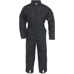 Work Overalls, 2 Zips, Polycotton, Black, 245 g/m² L, black