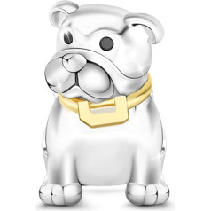 GNOCE Animal Charm Pendant 925 Sterling Silver Bead Charms with Zirconia Charm Jewellery for All Bracelets Necklaces Gifts Jewellery for Animal Lovers Women Girls Baby