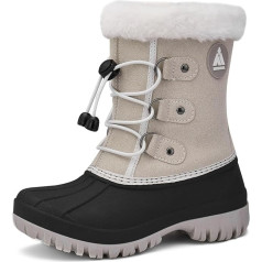 Mishansha Children's Waterproof Snow Boots for Girls, Boys, Warmly Lined Winter Boots, Non-Slip