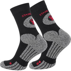 STARK SOUL Trekking Hiking Socks for Men and Women, 2 Pairs Breathable Padded Outdoor Socks