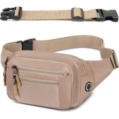 Bum Bag Belt Bag Waist Bag with 30 cm Extended Belt Unisex Modern Shoulder Bags Mobile Phone Case for Outdoor Travel Hiking Dog Training Men and Women, khaki, Bum Bag Belt Bag Waist Bag with a 30 cm
