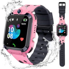 Kids Smart Watch, LBS Tracker, Smartwatches for Kids with SOS Anti-Lost, Maths Game, Call Camera, Touch Screen, Game Alarm for Boys and Girls (Pink)