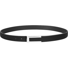 SUOSDEY Slim Belt for Women, Thin Leather Belt, Fashion Waist Belt for Dress, Jeans with Gold Buckle