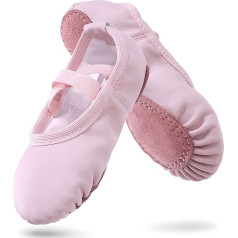 boruizhen Ballet Shoes Girls Leather Ballet Slippers with Split Leather Sole Gymnastics Dance Shoes for Children Women