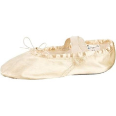 tanzmuster Ballet Shoes Girls Nicky Satin Full Leather Sole Size 22-45 Ballet Slippers for Children Dance Shoes for Ballet