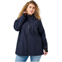 Zizzi Women's Large Sizes Softshell Jacket Short Hood Size