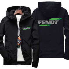 ERWAAD Men's Outdoor Softshell Jacket for Fendt Print Waterproof Lightweight Windbreaker Hiking Camping Hooded Jacket with Zip Windproof Spring Coat