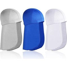 YATEICBC Pack of 3 Barak Rafa Hat, Helmet Lining with Neck Protection, Cooling Skull Cap, Sweat Cap with Tail Sun Protection, Cycling and Running Neck Protection Cap, Men Women