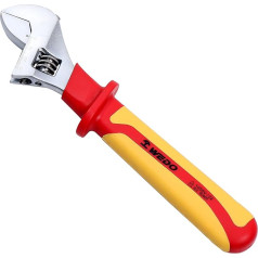 WEDO VDE Insulated Adjustable Spanner Adjustable Spanner Adjustable up to 1000 V CR-V Steel Adjustable Spanner Max. Jaw Width 36 mm Length 300 mm (12 Inches)