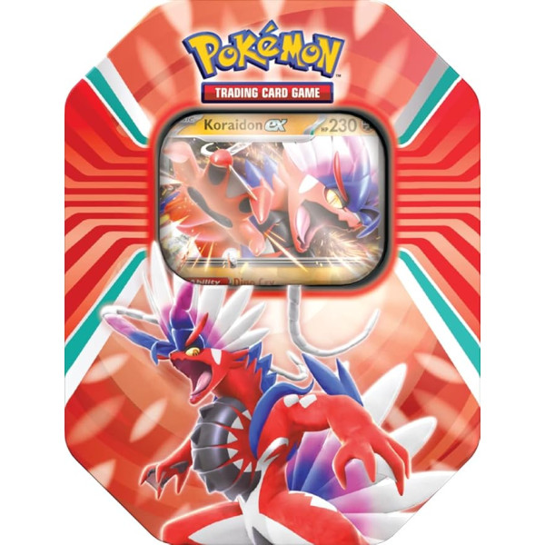 Pokémon TCG: Paldea Legends Tin Koraidon (1 Holographic Card and 4 Booster Pack)