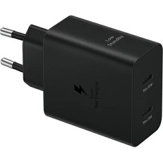 Samsung Barošanas adapteris Duo 2x USB-C 50W - melns