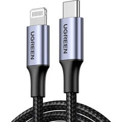 Kabelis iPhone Lightning - USB-C 2.0 MFi 1 m - pelēks