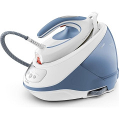 Tefal Express Protect SV9202 Steam Iron Station, Powerful 7.5 Bar Pressure, Steam Boost 520 g/min, 1.8 L Water Tank, Smart Temp Technology, Limescale Collector, Iron Steam Station, White/Blue