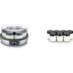 SEVERIN Digital Yoghurt Maker with Automatic Program and Additional Replacement Jars (JG 3521 + EG 3514)