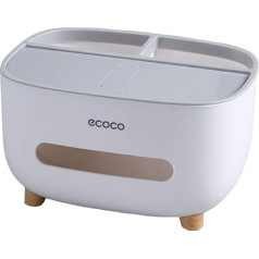 MHTECH Tissue Box, PVC Tissue Box, Multifunctional Box, Pen Holder, Remote Control Holder, Tissue Holder, Storage Box, Cosmetic Tissue Box (Grey-1)