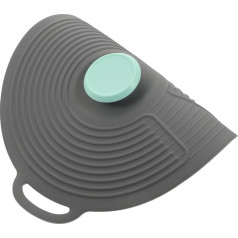Angoily Universal Silicone Lid for Pots and Pans Heat Resistant Food Suction Lid Airtight Seal Silicone Lid for Bowls Plate Pots Pans (Grey 32.5 x 32.5 cm)