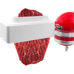 Meat Tenderiser Attachment for KitchenAid Meat Tenderiser Machine for All KitchenAid Household Stand Mixer Meat Tenderizer Accessories, No More Jams and Breaking (White)