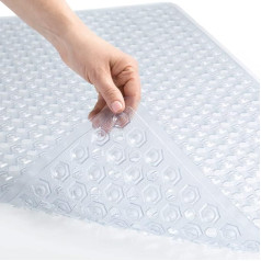 The Original Gorilla Grip (TM) Non-Slip Bath and Shower Mat with Powerful Grip Technology, Highest Quality Material, Fits Any Size Bathtub