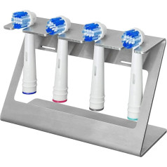 Design Toothbrush Holder Stainless Steel Includes Wall Mount Toothbrush Holder Toothbrush Head Holder Compatible with All Standard Attachments
