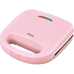 Jocca Sweet Line Sandwich Maker, Pink, 750 W, Non-Stick Grill Plates, 2 Discs, Thermostat Control