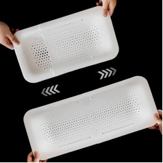 FUFRE Sink Organiser, Telescopic Strainer for Sink, Sink Strainer Suitable for Washing Most Foods, Such as Vegetables, Pasta, Fruit