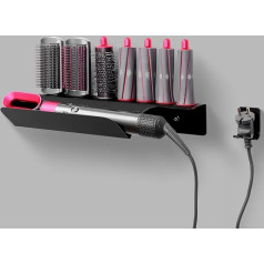 Winter Shore Compatible Airwrap Holder - Hair Dryer Holder Wall No Drilling with Strong Adhesive Pads - Moisture-Resistant, Easy to Clean Dyson Holder - 39 x 17.5 x 7 cm