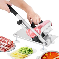 BAOSHISHAN Manual Home Stainless Steel Frozen Meat Slicing Cutting Beef Slicer Machine Roll Meat Vegetable Meat Cheese Food Slicer For Hot Pot BBQ