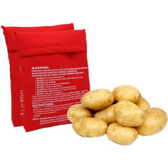 Microwave Potato Bags, Pack of 2 Microwave Bags, Potato Express Bag, Washable and Reusable Potato Cooking Bag in Just 4 Minutes