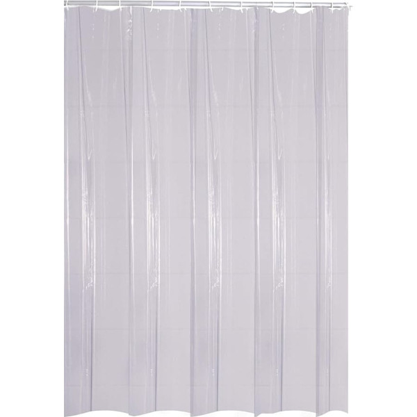 Ridder 360000-350 Shower Curtain 180 x 200 cm Brilliant Crystal with Hanging Rings