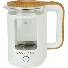 Jocca Nature Line Kettle 1.8 L, 1500 W, Borosilicate Glass, White