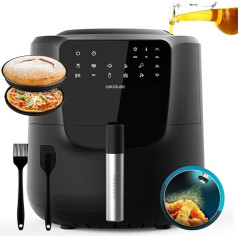 Cecotec Cecofry Rain Pack Luftfritteuse, ölfrei, 5,5 l, mit Zubehör, 1550 W, eingebautes Ölspray, automatisches und manuelles Sprühen, Touch-Steuerung, Selbstreinigung