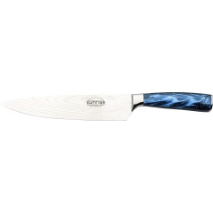 Sunrise Collection Chef's Knife, 20 cm, 8 Inches, Blue Resin Handle, Stainless Steel Blade, Stainless Steel, Gift Box, RF-2108BL