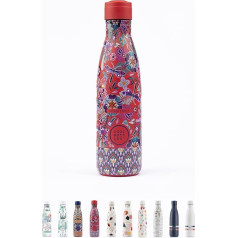 Cool Bottles Thermos Flask - 500 ml - Dragonfly Paradise x Catalina Estrada - Stainless Steel Water Bottle - Cold Drinks 36 Hours and Hot Drinks 18 Hours - 3D Print Surface - BPA Free