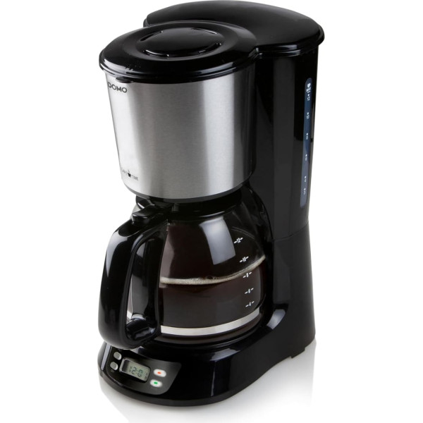 DOMO DO1065K Coffee Machine with Timer and Display 1.5 L Black/Silver