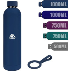 Flintronic Stainless Steel Water Bottle, 750 ml Thermos Flask, 24 Hours Cold / 12 Hours Warm, Double-Walled Insulated Flask, Water Bottle, Leak-Proof, for School, Bike, Sports, Outdoor - BPA