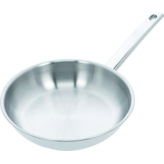 demeyere Classico 3 High Quality Frying Pan for Induction and All Other Hobs, Stainless Steel Induction Pan with Aluminium Core, 28 cm Large