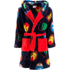 Marvel Avengers Bathrobe for Boys, Soft Fleece Bathrobe for Children, Bathrobe Gift for Boys, Size 6 Years, Red, red