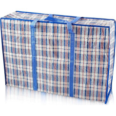 S&D Wäschesäcke XXL Jumbo Wäschesäcke, Heavy Duty Aufbewahrungsbeutel Wiederverwendbar Starker Reißverschluss Nylon Große Boxen für Umzug Kleidung Spielzeug & Kleiderschrank Aufbewahrung (1 Beutel