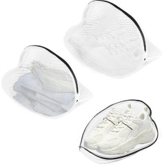 elook Shoe Washing Machine Bag, 3 Pack Reusable Sneakers Laundry Bag for Washing Machine, Mesh Laundry Bags with Durable Zippers, Storage Bag, Shoe Cleaning Bag for