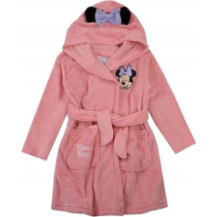 Minnie Mouse Soft Bathrobe Children Girls Hooded Bathrobe Dressing Gown Towel / Microfibre or Coral Fleece 2-8 Years for Swimming Pool Sauna Pool Fluffy Leisure Suit (Pink, 98), pink