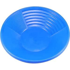 Gold Pan Metal, 38.5 x 8.5 cm, Gold Pan Made of Blue Plastic, Gold Pan Basin Nugget Mining Excavators Grinding Seven Panning Gold Tub Basin (Blue)