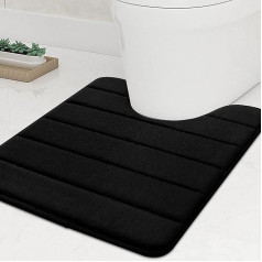 Toilet Mat, Memory Foam Non-Slip Soft Mat, Toilet, U-Shape 50 x 60 cm Toilet Rug, Absorbent Toilets Bath Mat, Bathroom Washable Bath Mats for Toilet