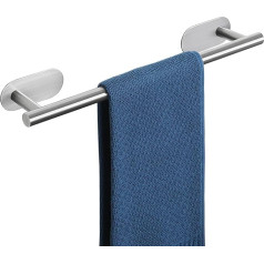Handtuchhalter, selbstklebend, 40 cm, Handtuchhalter für Badezimmer, Küche, Handtuchstange, strapazierfähig, SUS304 Edelstahl, kein Bohren, gebürstete Oberfläche