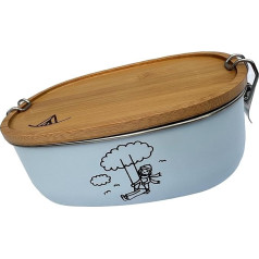 Ringwald Children's Lunch Box (Blue) School Bento Box Compartments BPA-Free Bamboo Lid Stainless Steel Lunch Box Kita