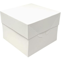 Cute Decoration - Set of 5 White Cake Transport Boxes with Lids (12