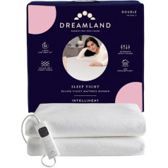 Dreamland Sleep Tight Electric Blanket - Affordable Premium Electric Blanket with 6 Heat Settings, Fast Heating, Overheating Protection and Machine Washable, Timer, 150 x 137 cm, Twin Size
