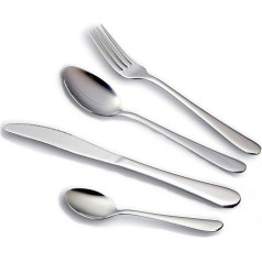 Flatware Sets Dinner Knife Fork Spoon Teaspoon Pack of 16-Piece Service for 4 Person Stainless Steel Mirror Polishing 4-Piece Place Setting
