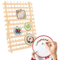 Thread Spool Organiser, Thread Rack - Multi-Layer Yarn Bobbin Rack with Foldable Legs, Multi-Purpose Storage Organiser for Embroidery Quilting Wig Making