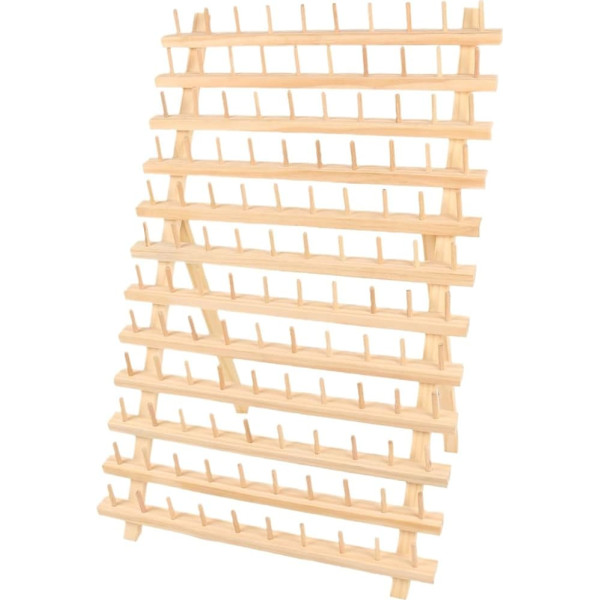 Thread Spool Holder, Thread Spool Organiser, Large Capacity Wooden Embroidery Station, Thread Holder, Compact Storage Organiser for Desktop Tables, Display Stand, Shelves